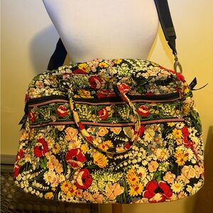 Vera Bradley Floral Quilted Travel Tote Bag
